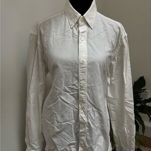 Elegant White Button-Down Shirt for Men